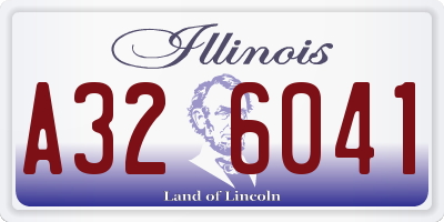 IL license plate A326041