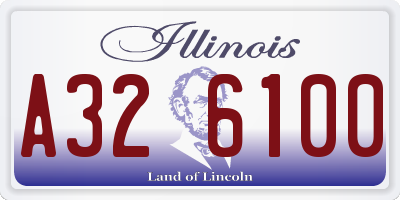 IL license plate A326100