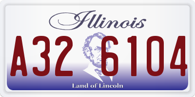 IL license plate A326104
