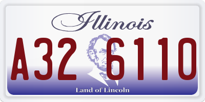 IL license plate A326110