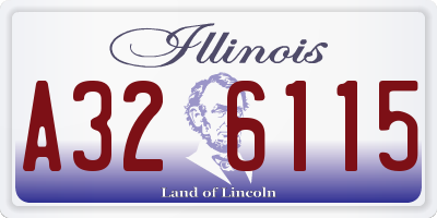 IL license plate A326115