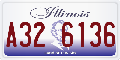 IL license plate A326136