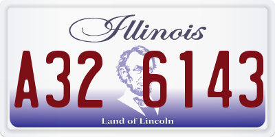 IL license plate A326143