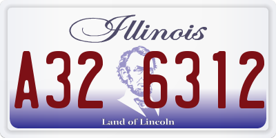 IL license plate A326312