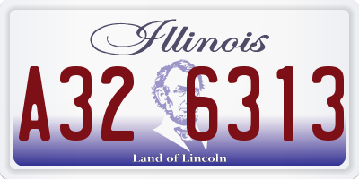 IL license plate A326313