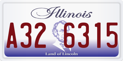 IL license plate A326315