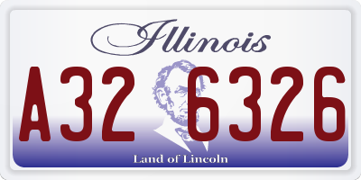 IL license plate A326326