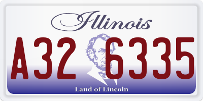 IL license plate A326335