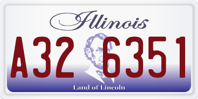 IL license plate A326351