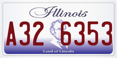 IL license plate A326353