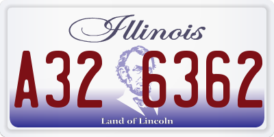 IL license plate A326362