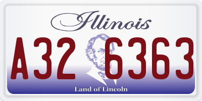 IL license plate A326363