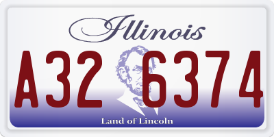 IL license plate A326374