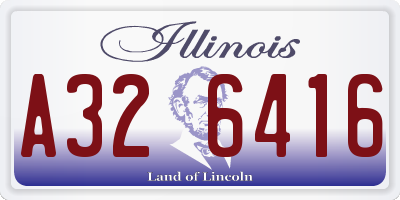 IL license plate A326416