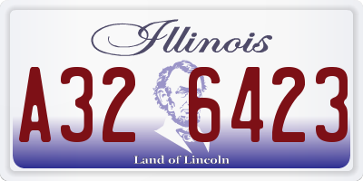 IL license plate A326423