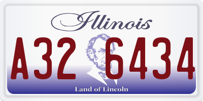 IL license plate A326434