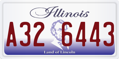 IL license plate A326443