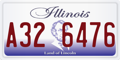IL license plate A326476