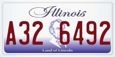 IL license plate A326492