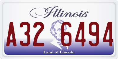 IL license plate A326494