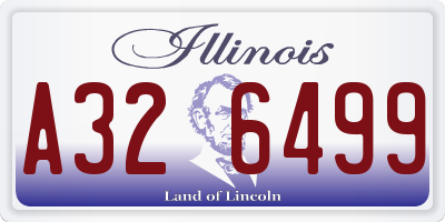 IL license plate A326499