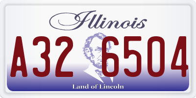 IL license plate A326504