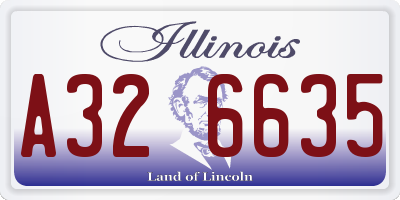 IL license plate A326635