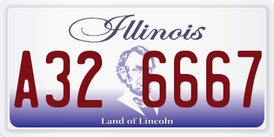 IL license plate A326667