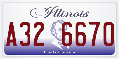 IL license plate A326670