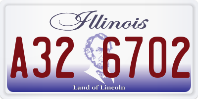 IL license plate A326702
