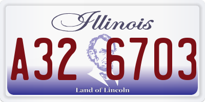 IL license plate A326703