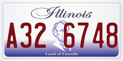 IL license plate A326748