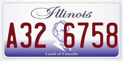 IL license plate A326758