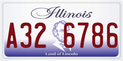 IL license plate A326786