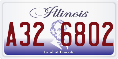 IL license plate A326802