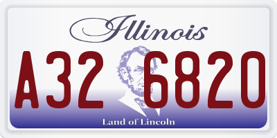IL license plate A326820