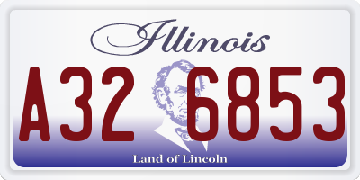 IL license plate A326853