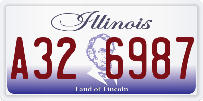 IL license plate A326987