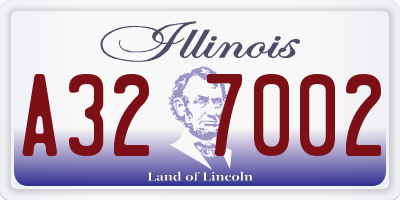 IL license plate A327002