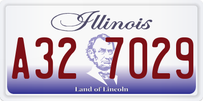 IL license plate A327029
