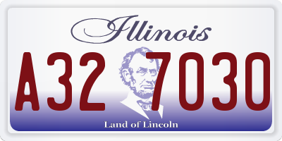 IL license plate A327030