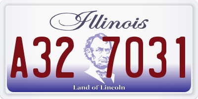 IL license plate A327031