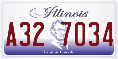 IL license plate A327034