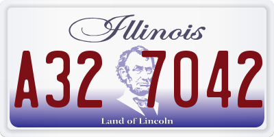 IL license plate A327042
