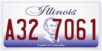 IL license plate A327061