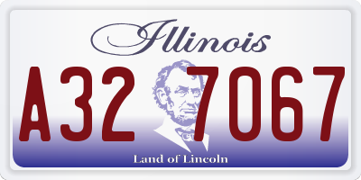 IL license plate A327067