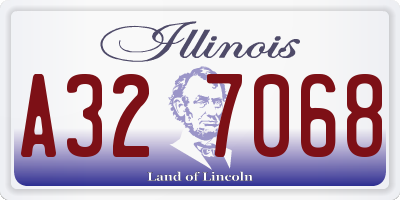 IL license plate A327068
