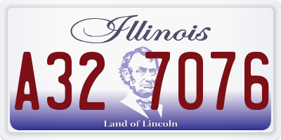 IL license plate A327076