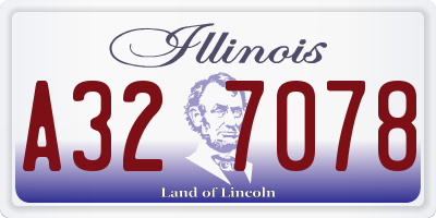 IL license plate A327078