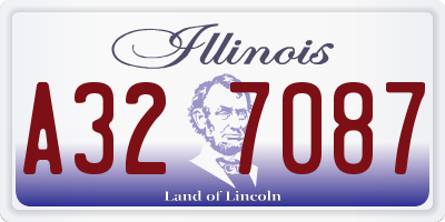 IL license plate A327087
